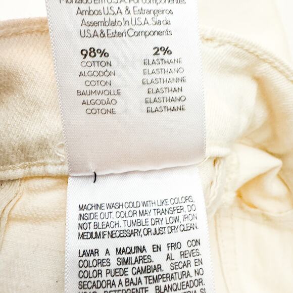 Mother Superior The Hustler Patch Pocket Flood Natural Cream Denim Jeans Size 25 - Picture 8 of 10